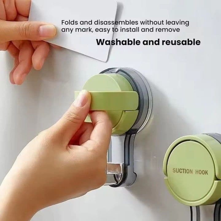 (PACK OF 3)Heavy-Duty Vacuum Suction Hooks β Waterproof, Reusable & Drill-Free Wall Mount Hooks