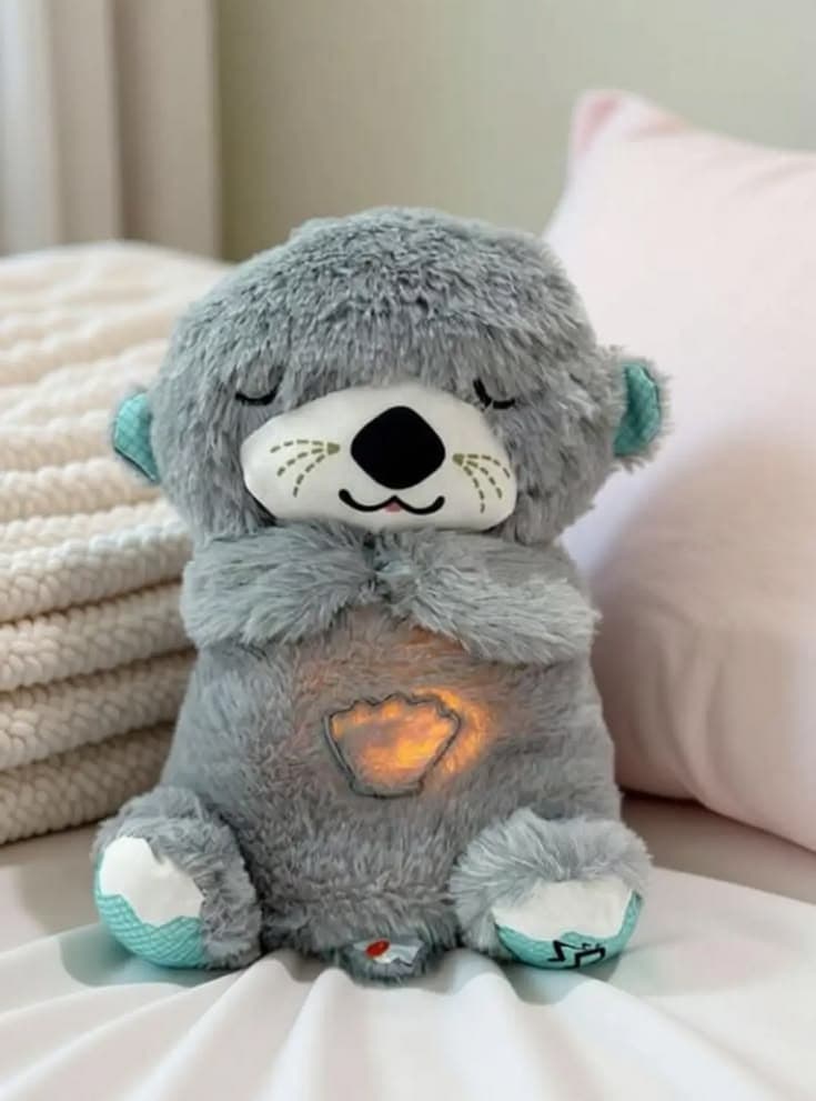 Product Title Breathing Otter Plush Sleep Companion β Soothing Musical Toy with Rhythmic Motion & Soft Lights
