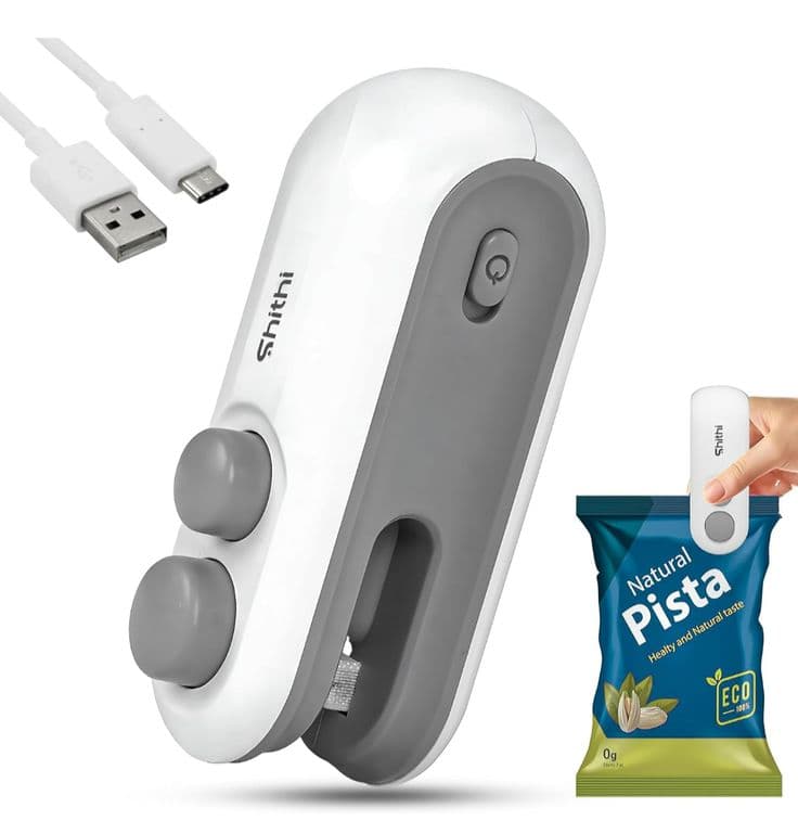 2-in-1 Mini Bag Sealer & Cutter β Portable USB Rechargeable Heat Sealer for Food Storage