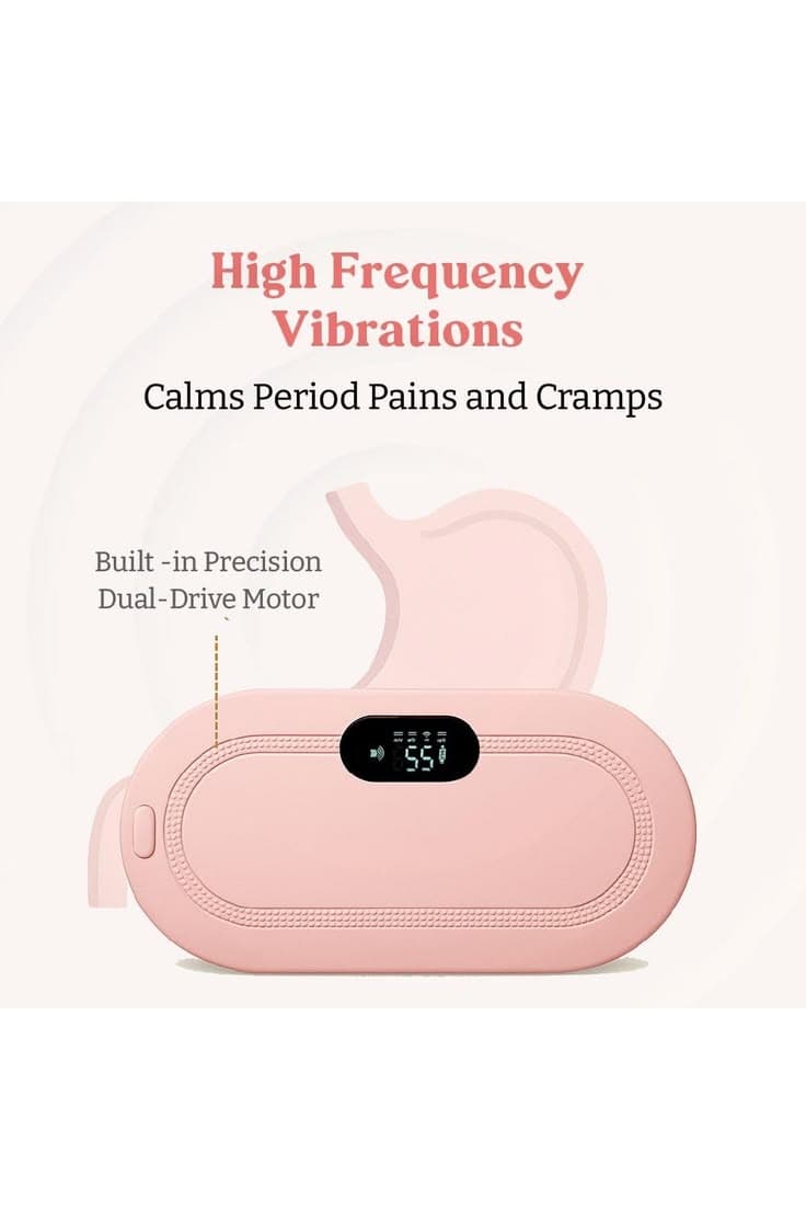 Intelligent Warm Palace Belt β Cordless Heating Pad with 3 Heat Levels & 4 Vibration Massage Modes